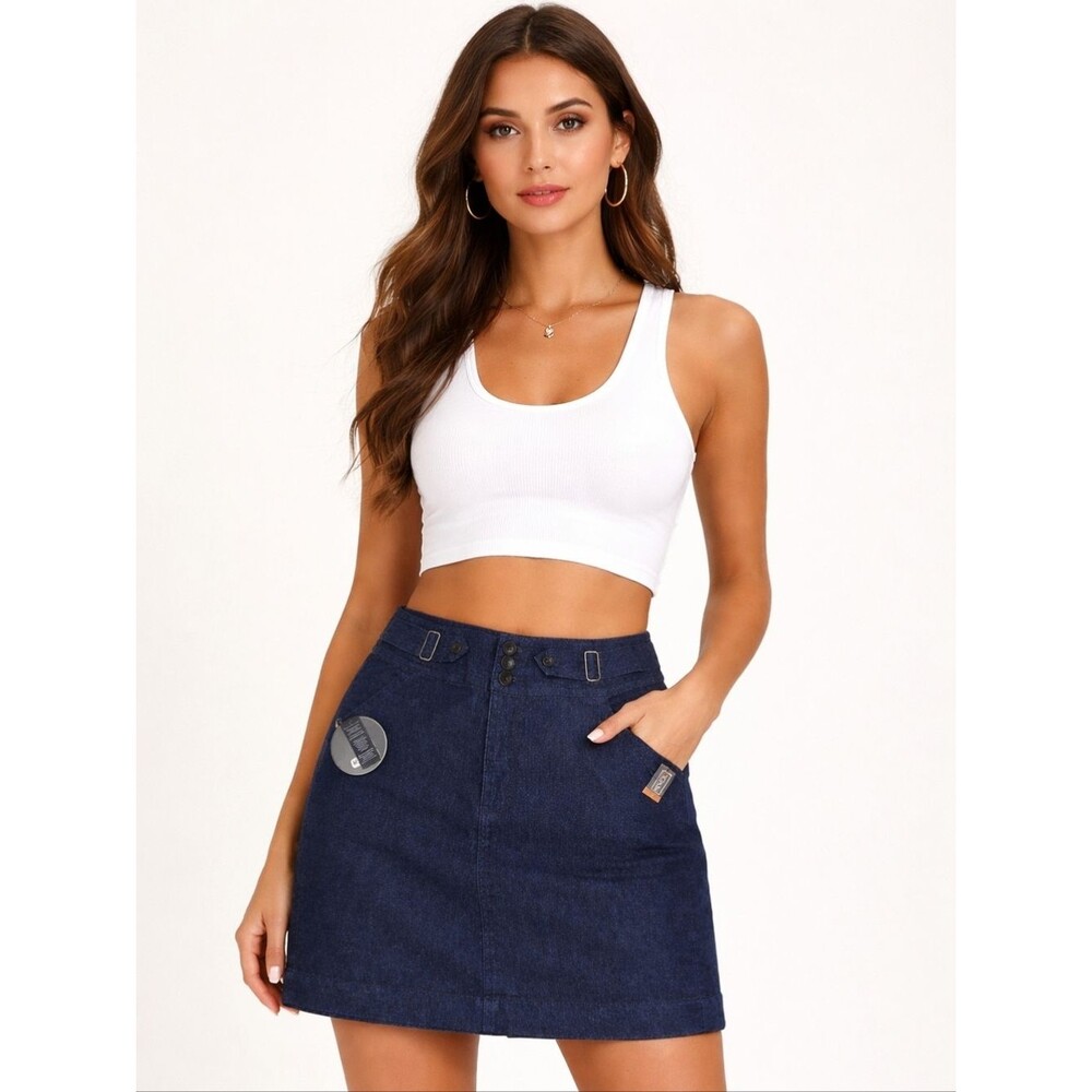 One5One Women's Dark Blue Denim Pencil Skirt - NWT